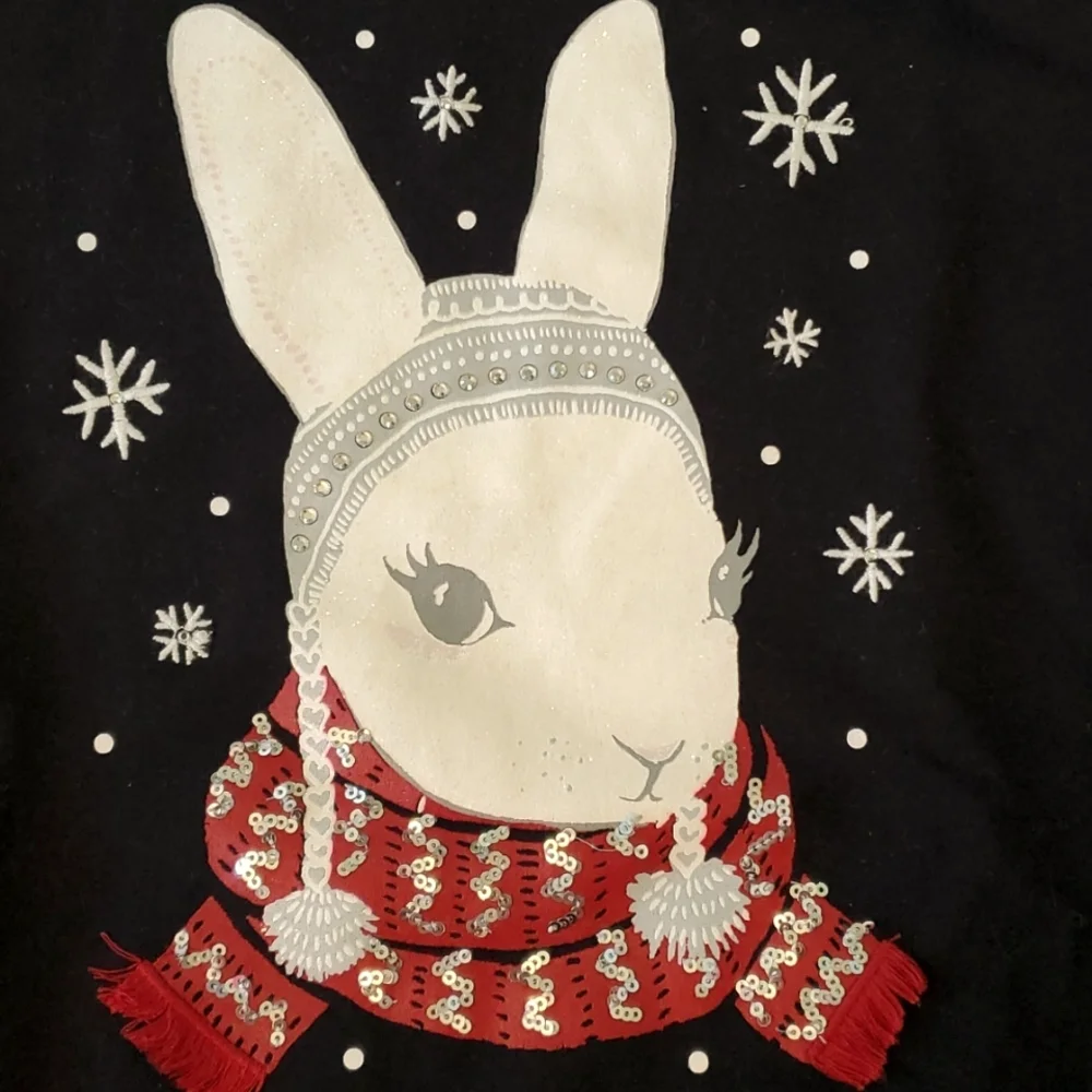 GYMBOREE Snow Bunny cozy sweater L 10 12